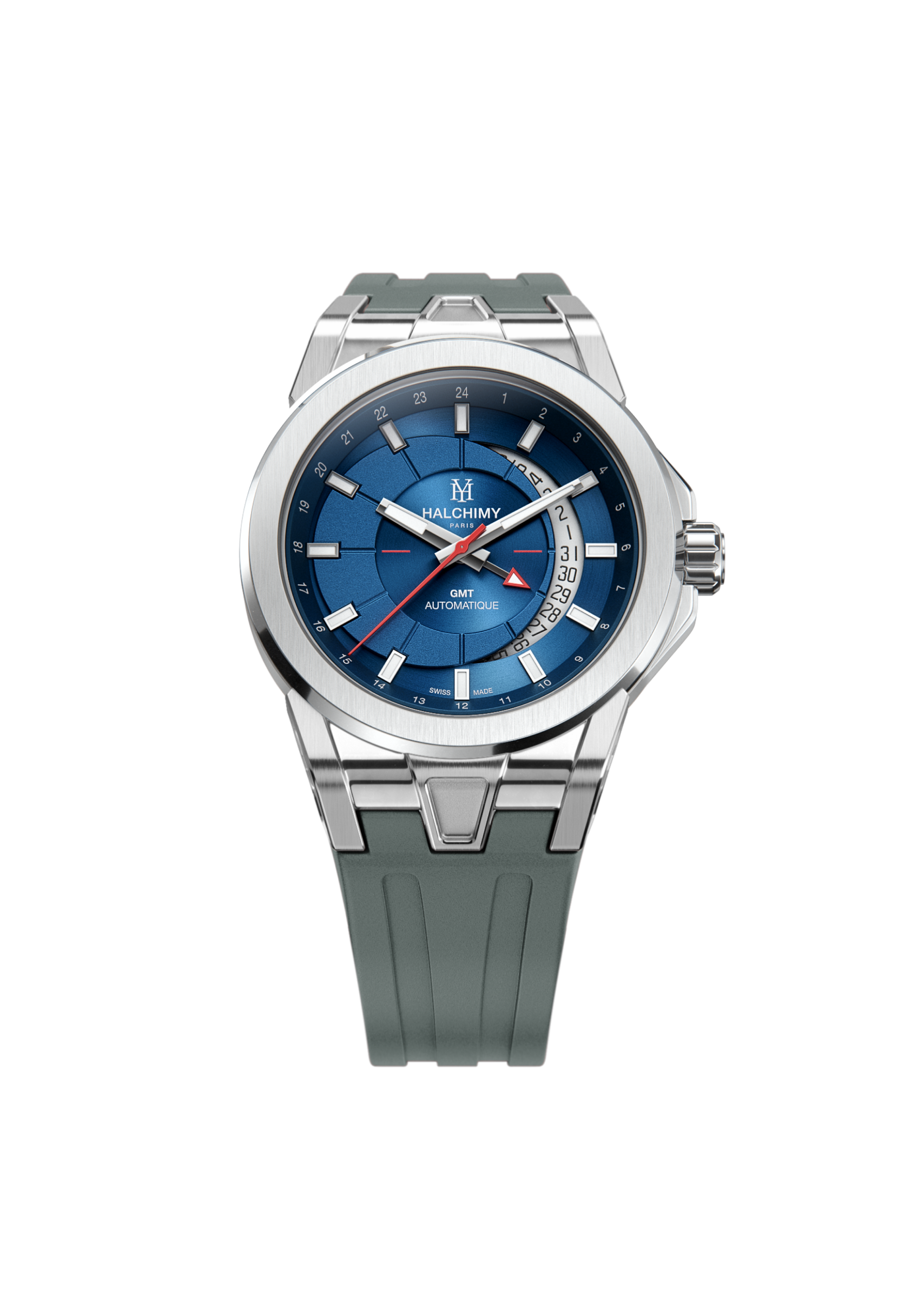 Halchimy Intuition blue dial – Pearl Grey Rubber, photo 1 of 1