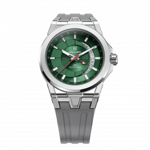 Intuition green dial - Light Grey Rubber